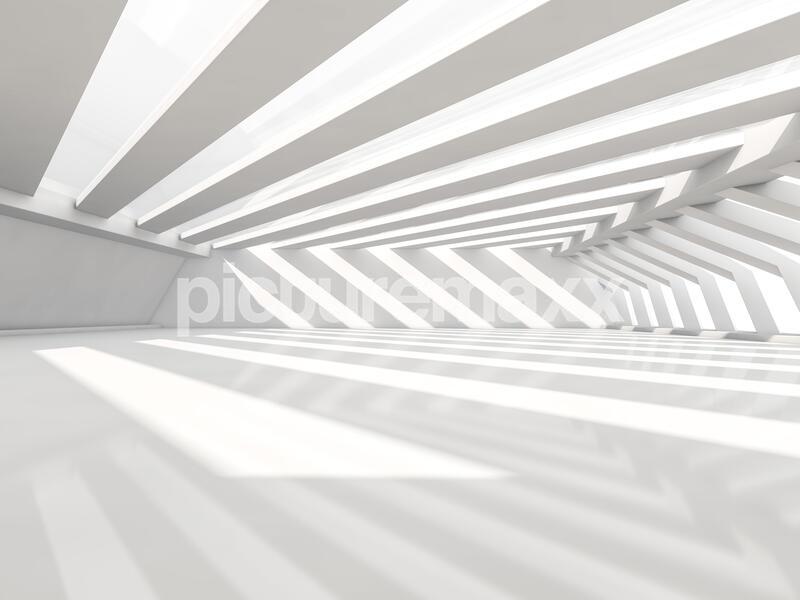 Abstract modern architecture background, empty white open space interior. 3D rendering, 77.25 MB, <<>> MB1