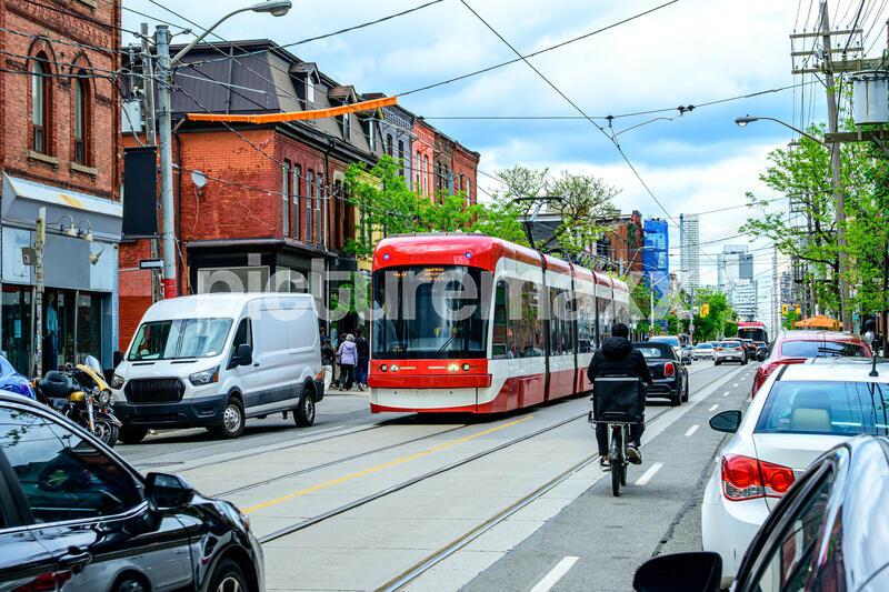 Kew Beach in Toronto shot in April room for text