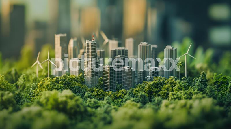 miniature green city with wind turbines set on a table blur background, ecology concept --ar 16:9 --style raw --stylize 250 --v 6.1 Job ID: 738208f0-1d58-4b5d-896c-ffc0fd3d1545