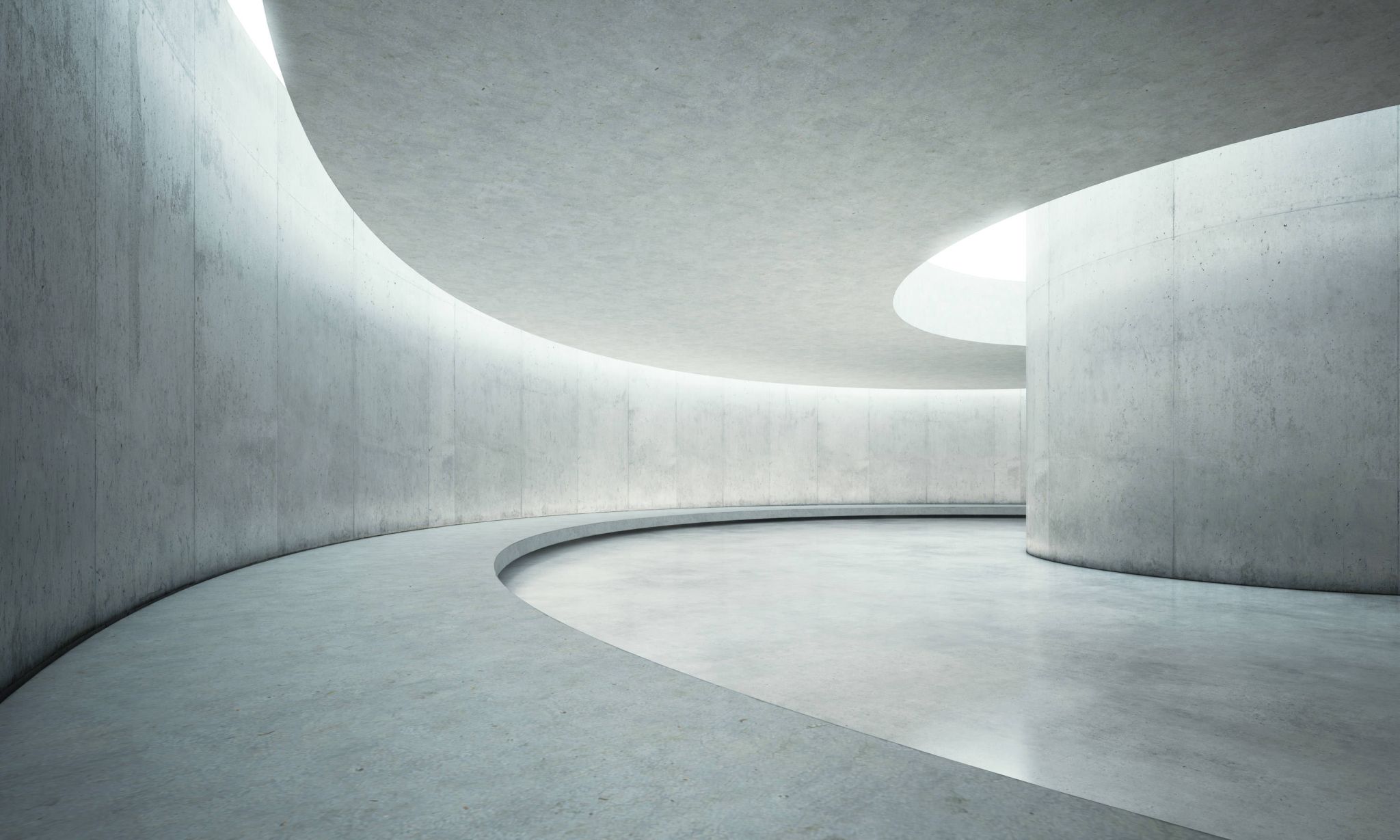 Minimalist concrete interior