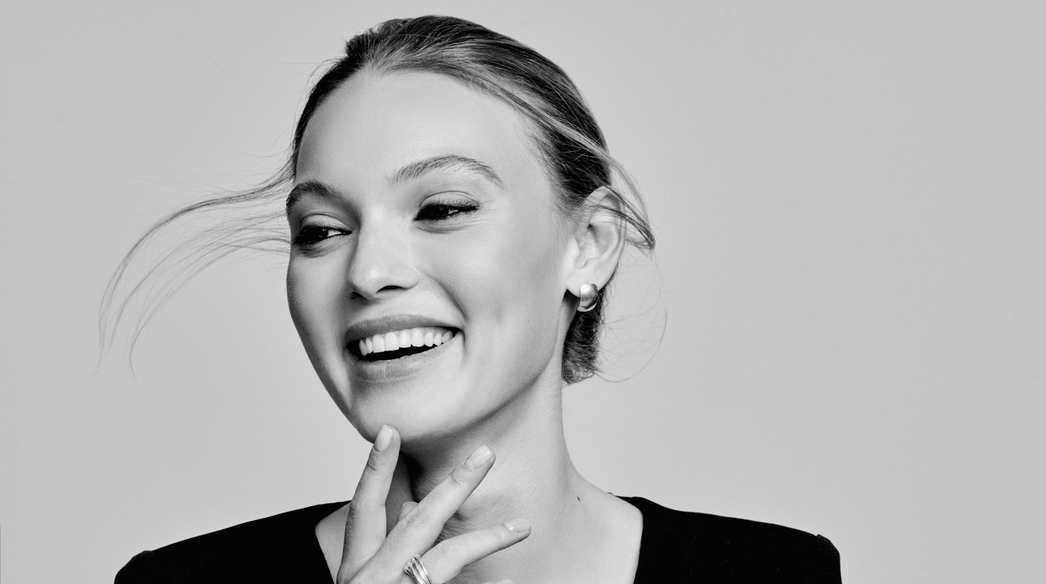 Black and white portrait