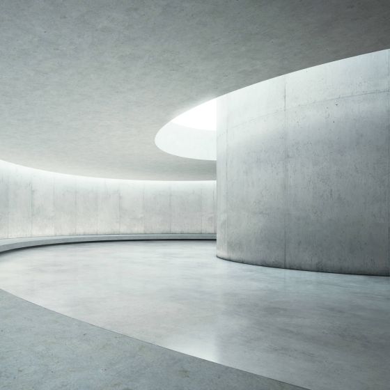 Minimalist concrete interior